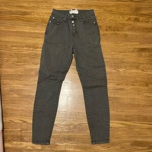 Altar’d State Gray Green High Rise Skinny Jeans